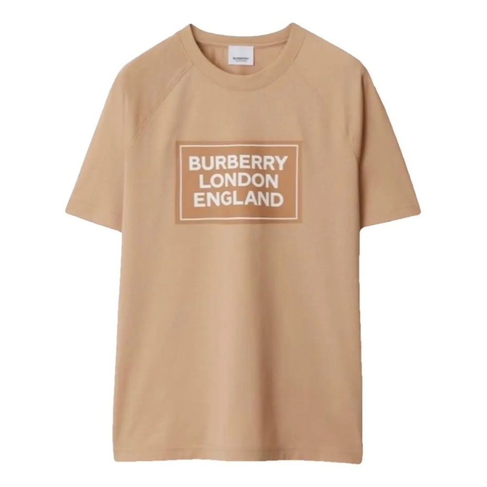 Burberry Beige Logo Short Sleeve Tee